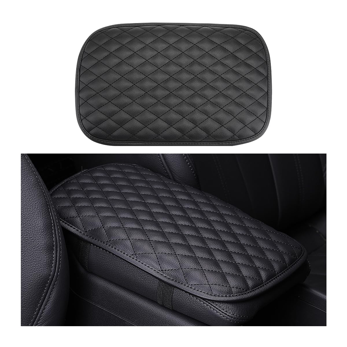 Adunsiaoto Auto Mittelkonsole Abdeckung, PU Leder Auto Mittelkonsole Abdeckung Armlehne Sitz Storage Box Matte, Rutschfeste Auto-Mittelkonsole Box Pad Protector von Adunsiaoto