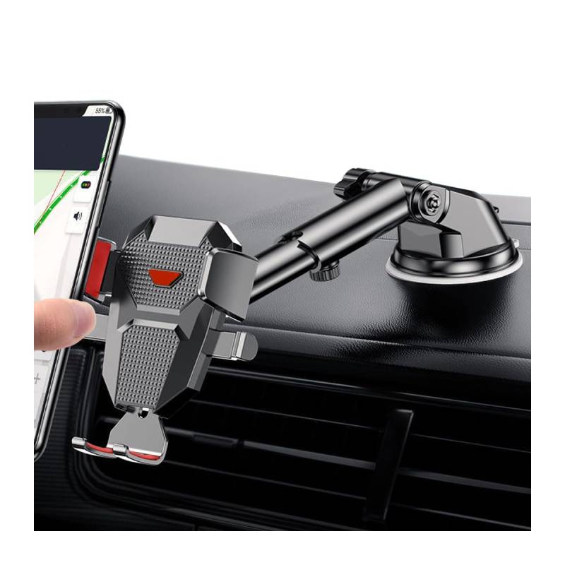 Adunsiaoto Handyhalter Auto Armaturenbrett, Handyhalterung Auto, Kfz Handyhalterung, Windschutzscheibe Kfz Handy Halterung, 360° Drehbar Car Phone Holder Mount, Universal Handyhalter Auto(Rot) von Adunsiaoto