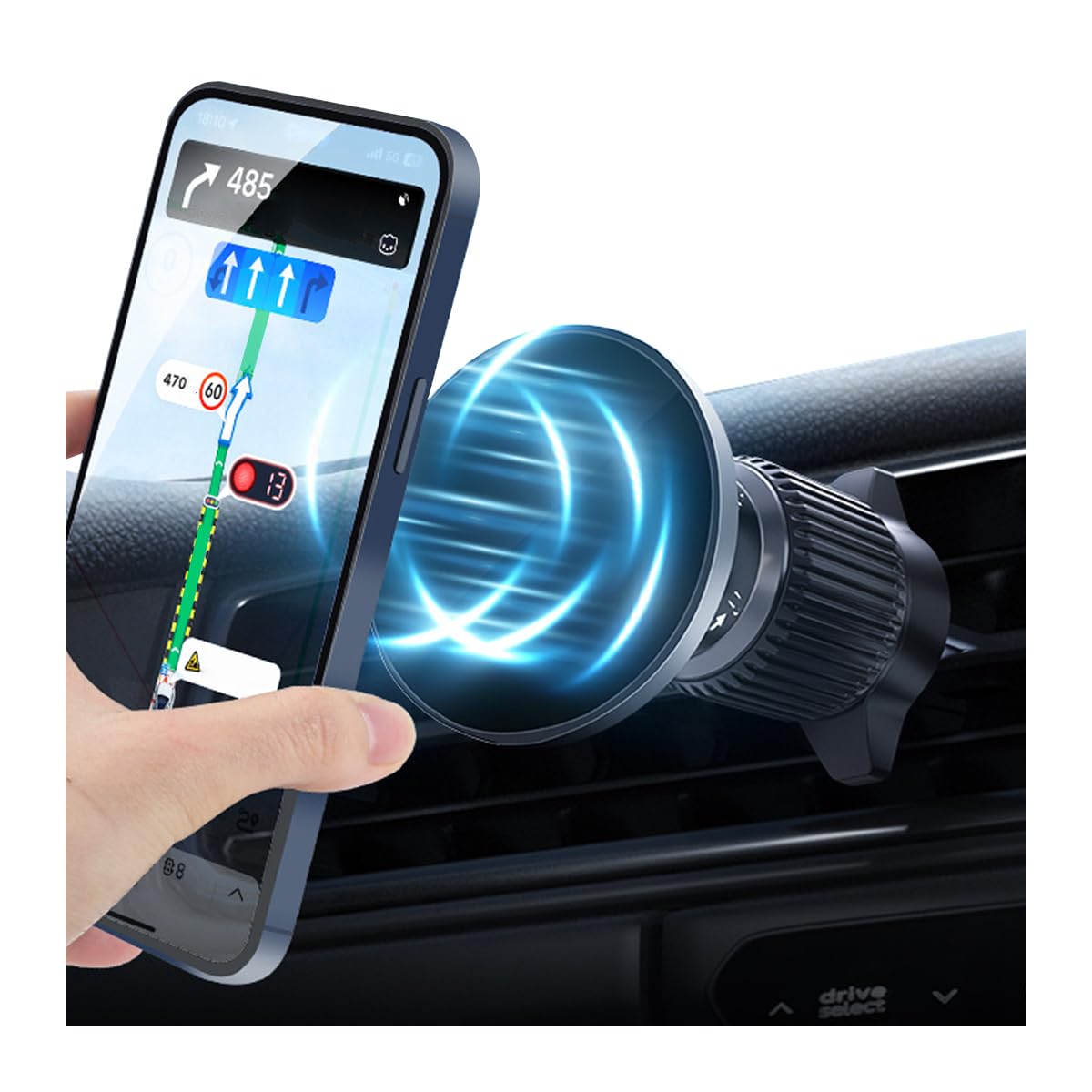 Adunsiaoto Magnetische Auto Handyhalterung, Magnetische Handyhalter 360° Drehung Für Smartphones, Universeller Belüftung Auto Handyhalterung Magnetisch Air Vent Mount von Adunsiaoto