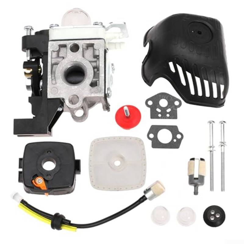 Advokingtap Vergaser Kit für SRM225 PAS225 PPF225 SHC225 GT225 PE225-17-teiliges Ersatzset mit Luftfilter, Kraftstoffleitungssatz, Dichtungen für Trimmer Wartung von Advokingtap