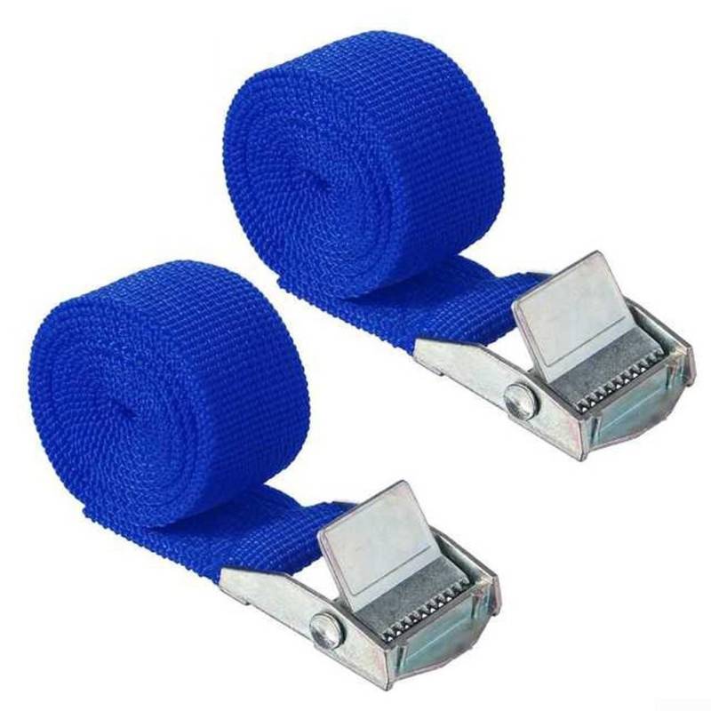 Auto-Gepäckgurte, 2 Stück, 1 m x 25 mm, hohe Tragfähigkeit, Nockenschnalle (Blau) von Advokingtap