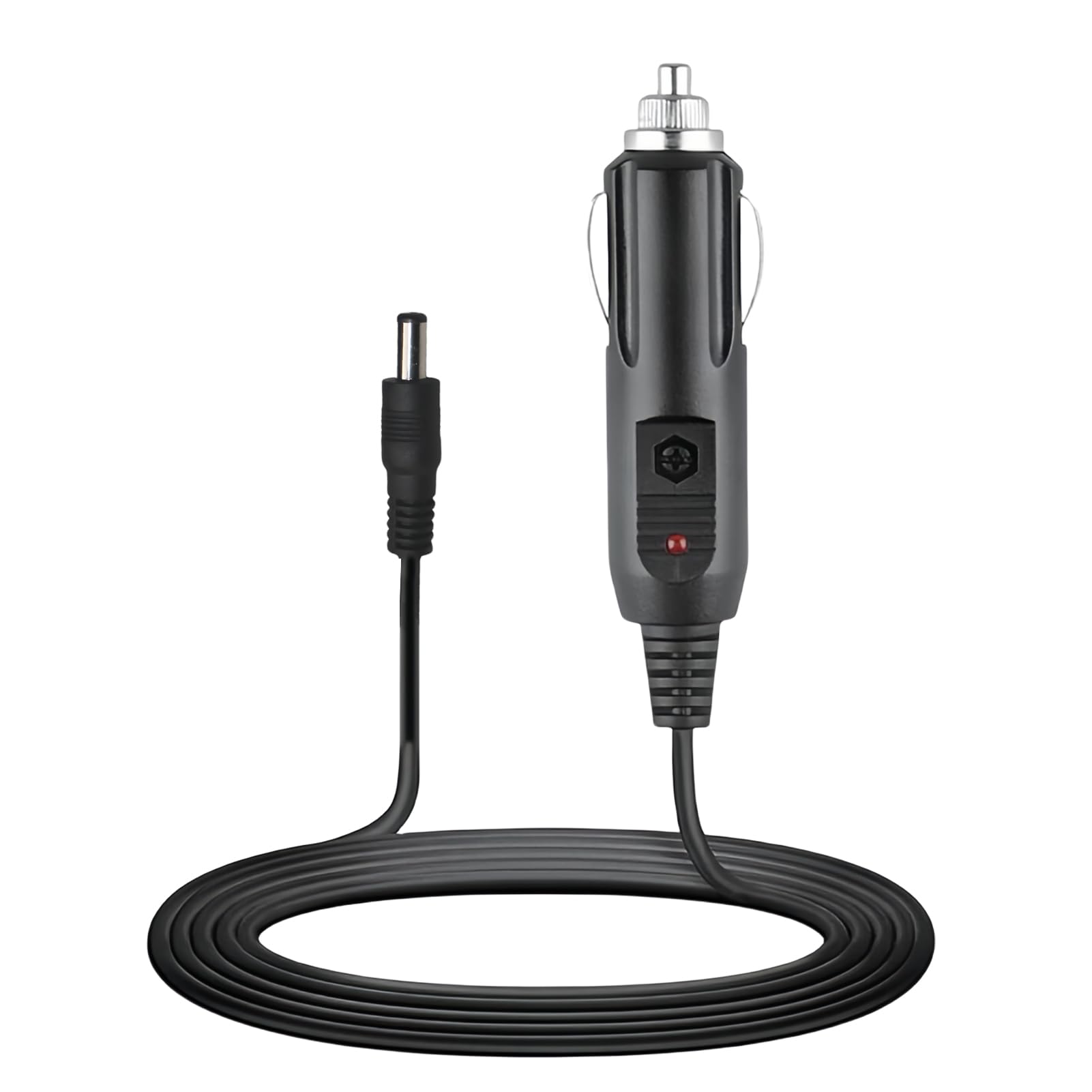 Aeipou 12 V 5 A Auto-Zigarettenanzünder-Netzteil-Adapter, männlicher Stecker, Verlängerungskabel auf DC 2,1 mm Stecker für Auto-Rückfahrmotorgerät, CCTV-Monitore von Aeipou