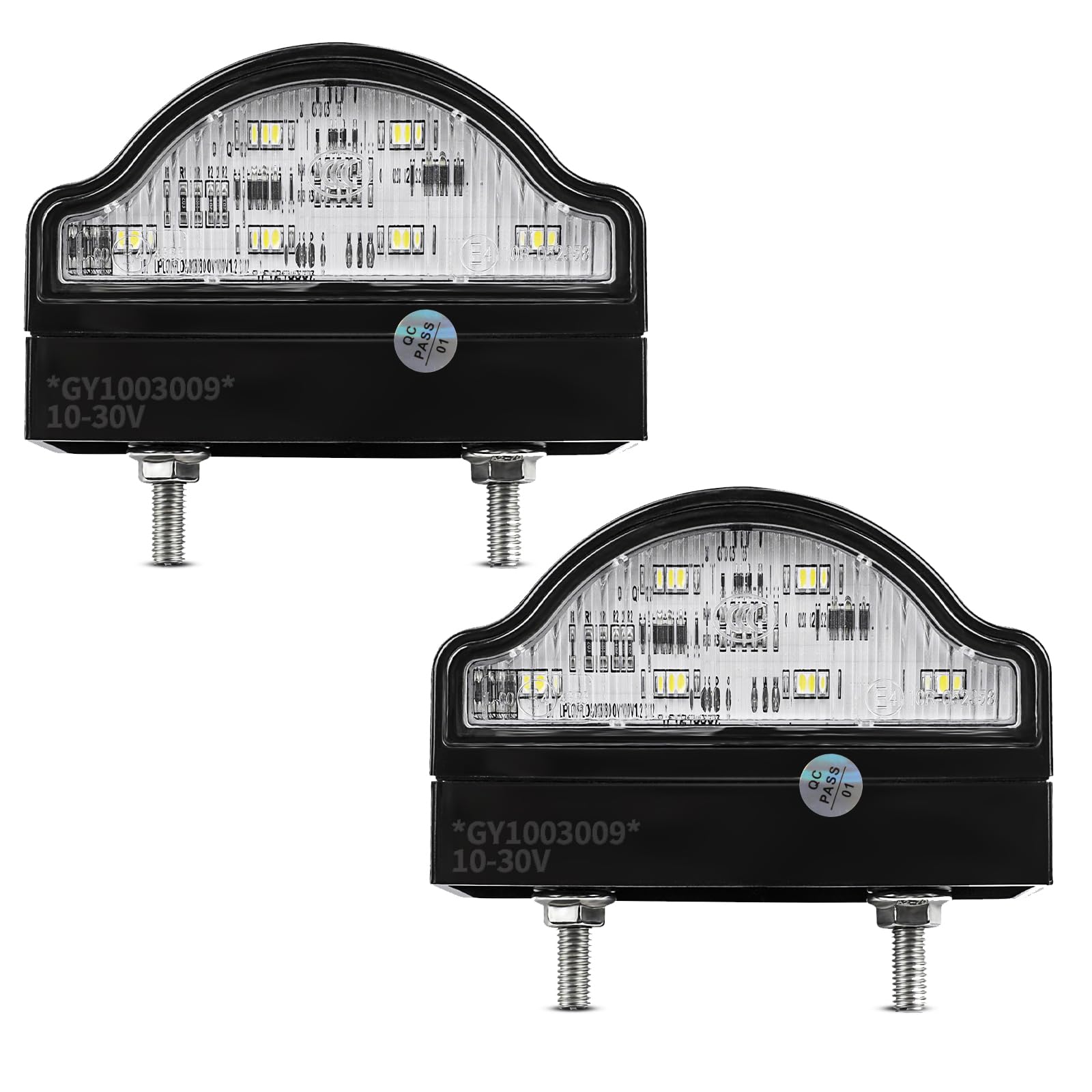 Aelmiyw 2PCS LED Kennzeichenbeleuchtung,LED Lizenz Kennzeichenleuchte, 12-24V Nummernschildbeleuchtung,Nummernschildleuchte für PKW, Anhänger, LKW, Wohnwagen,Boot,Auto von Aelmiyw