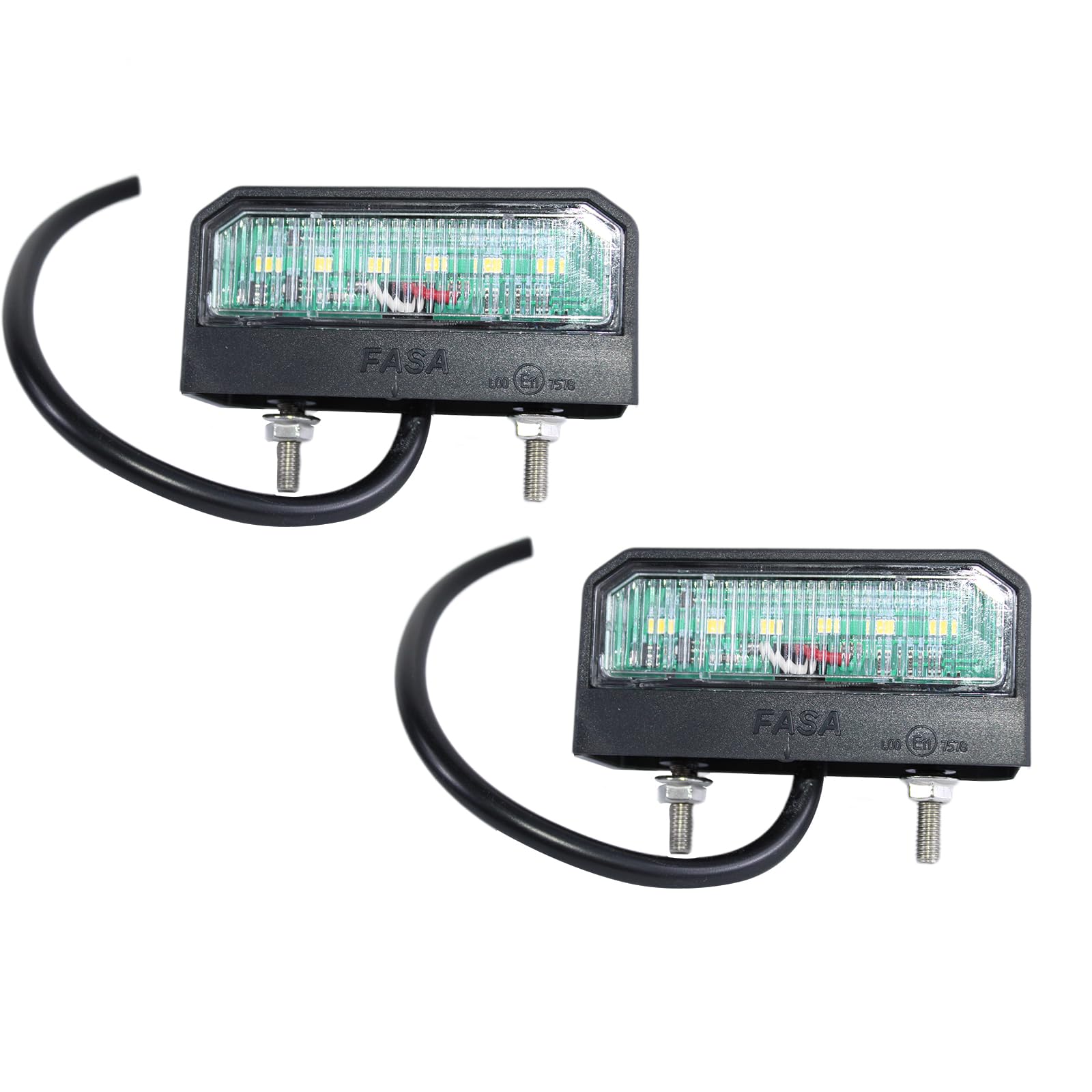 Aelmiyw 2PCS LED Kennzeichenbeleuchtung,LED Lizenz Kennzeichenleuchte, 12-24V Nummernschildbeleuchtung,Nummernschildleuchte für PKW, Anhänger, LKW, Wohnwagen,Boot,Auto von Aelmiyw