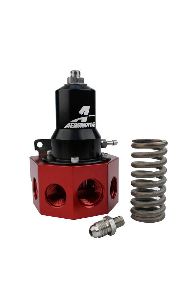 Aeromotive 13133 Regler, Riemenantrieb EFI, 30-120 psi, .500 Ventil, 4x AN-08 & AN-10 Einlässe, AN-10 Bypass von Aeromotive