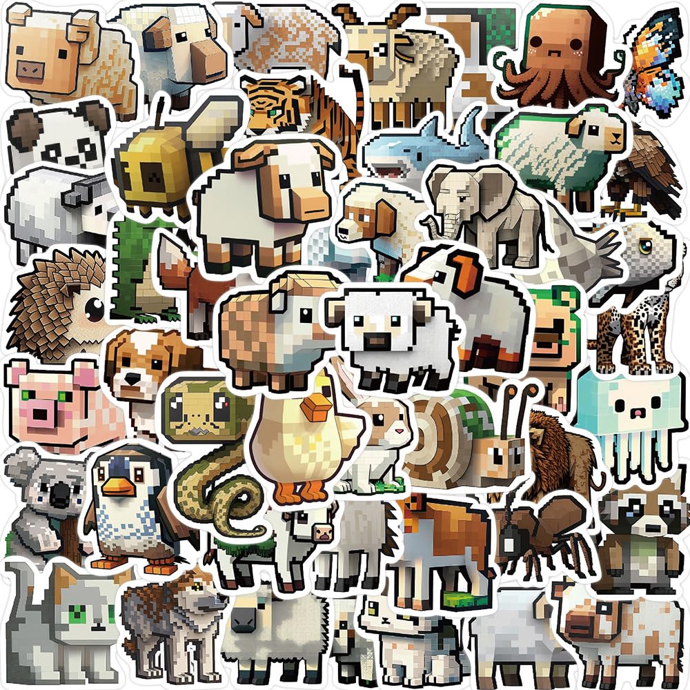 Cartoon-Tiere Aufkleber für Laptop (60 PCS),Geschenk für Kinder Jugendliche Erwachsene Jungen,Tiere Stickers Wasserdicht Vinyl Aufkleber für Scrapbook,Skateboard,Auto,Gepäck von Affoto