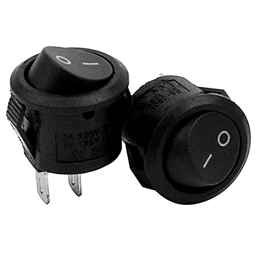 Aflytep 2X EIN/Aus Selbstverriegelnde Druckkn?Pfe Wippschalter Toggle f¨¹r Auto Auto Boot Schwarz von Aflytep