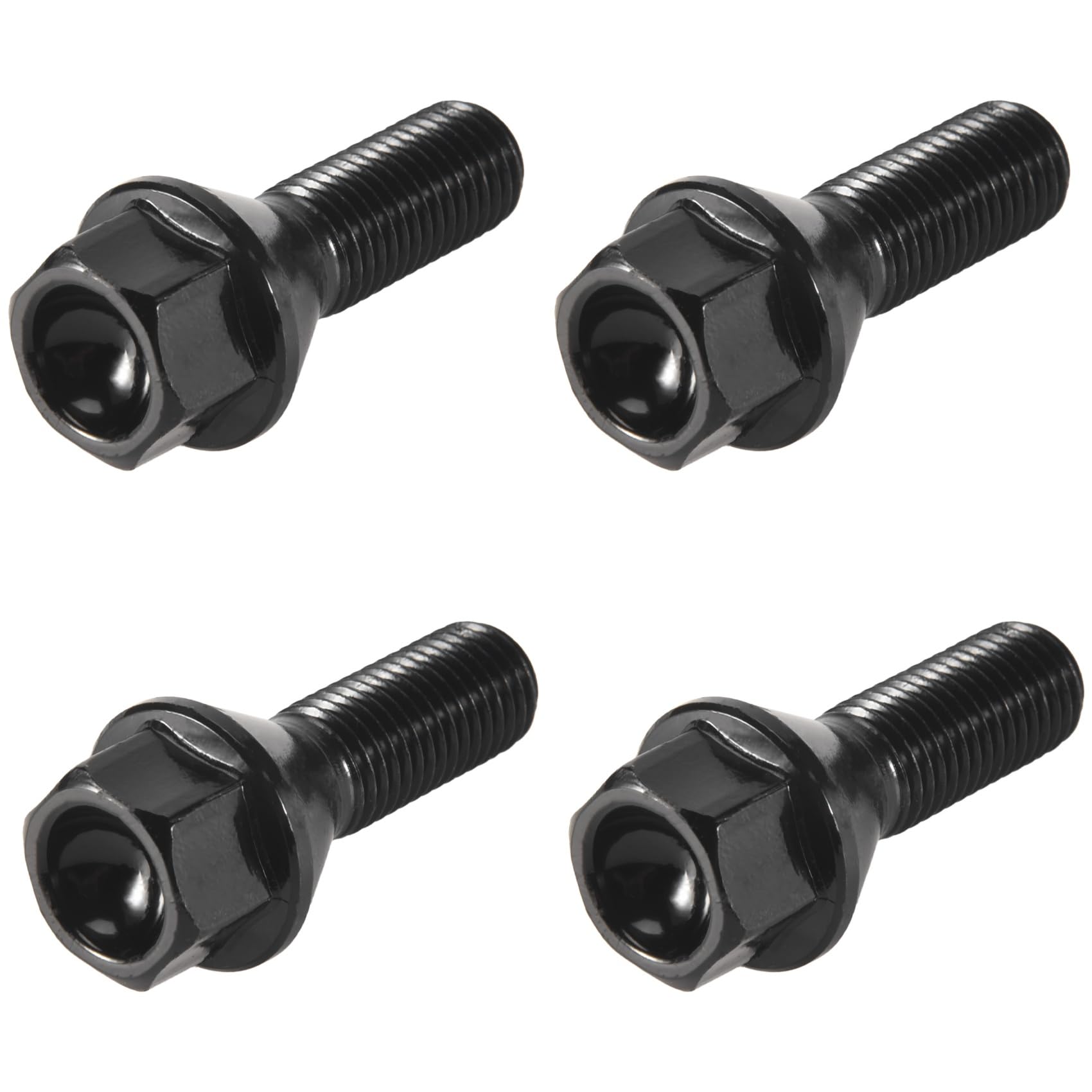 Aflytep 4Pcs Schwarz Wheel Bolt Radmutter für E30 E36 E46 E60 E90 36136781150 von Aflytep