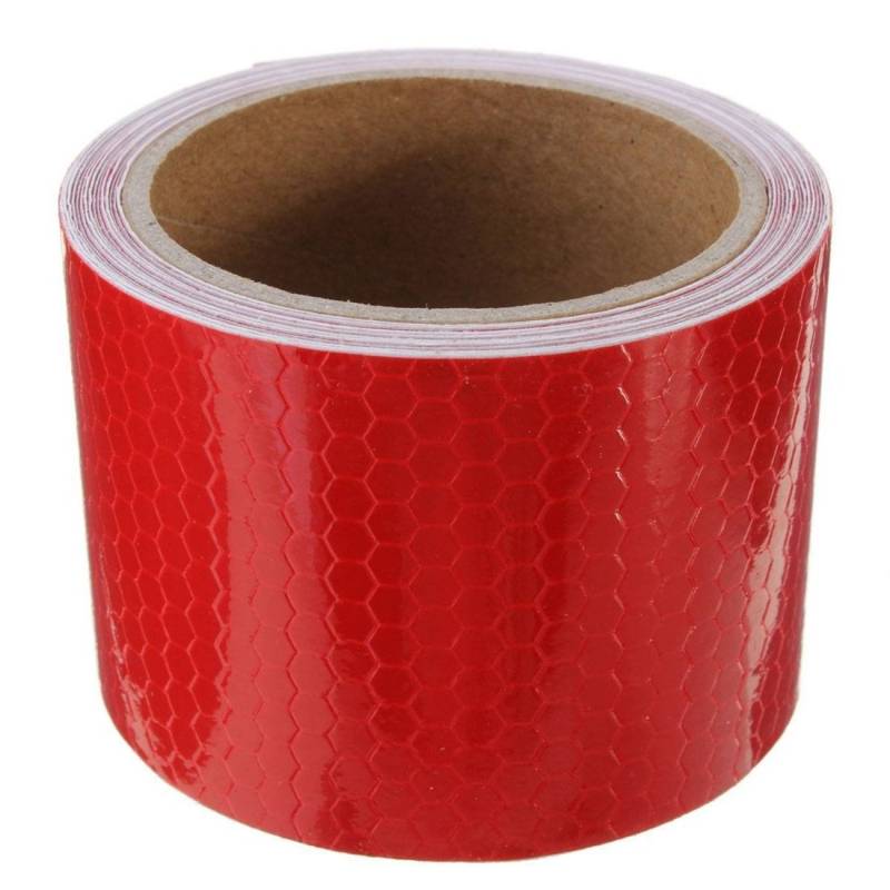 Aflytep 5cm× Klebeband Warnklebeband Reflektorband Markierung Band, Rot von Aflytep