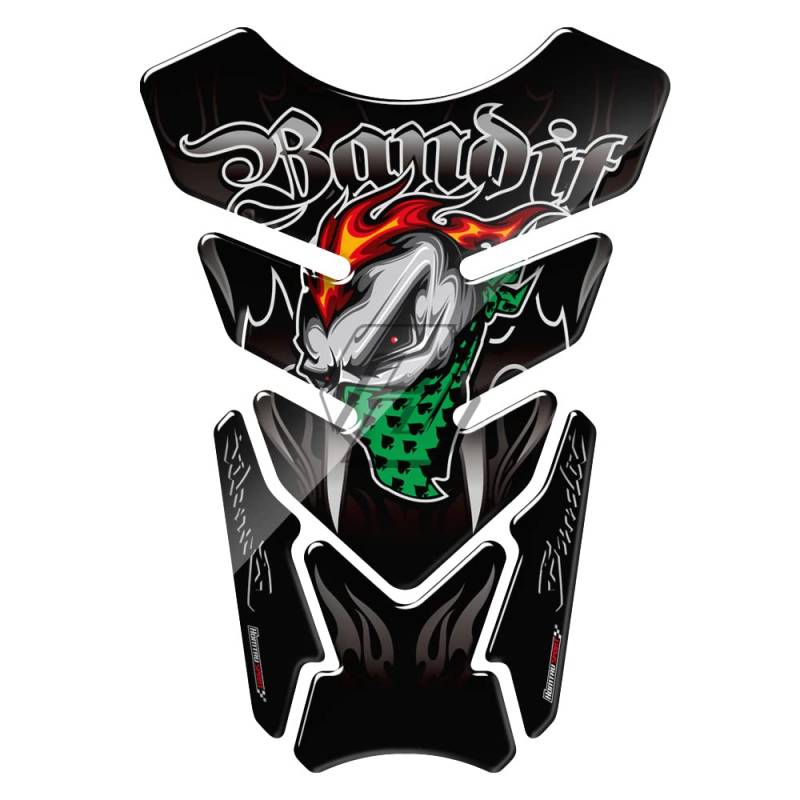 Tank pad Protector Motorrad Tankpad Schutz Aufkleber Bandit Tankpad Fall für Suzuki Bandit 600 650 1200 1250 650S 600S ABS (Color : Black) von Aflytep