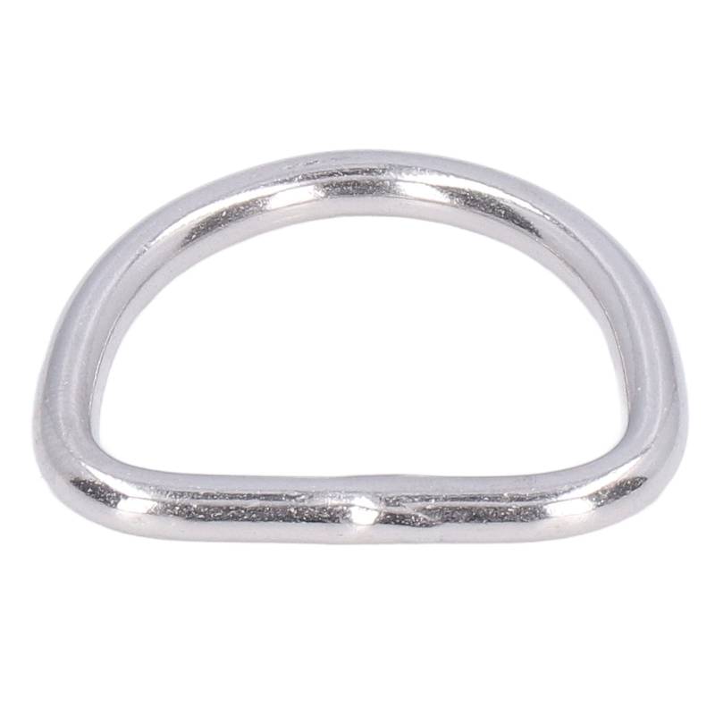 Agatige 10 Stück D-Ringe aus massivem Metall, 316 Edelstahl, Nahtlose Halbkreisschnalle, Hardware-Taschenring, Hand-DIY-Zubehör für Campinggürtel, Hundeleinen-Hardware, 4 x 30 x 22 mm von Agatige