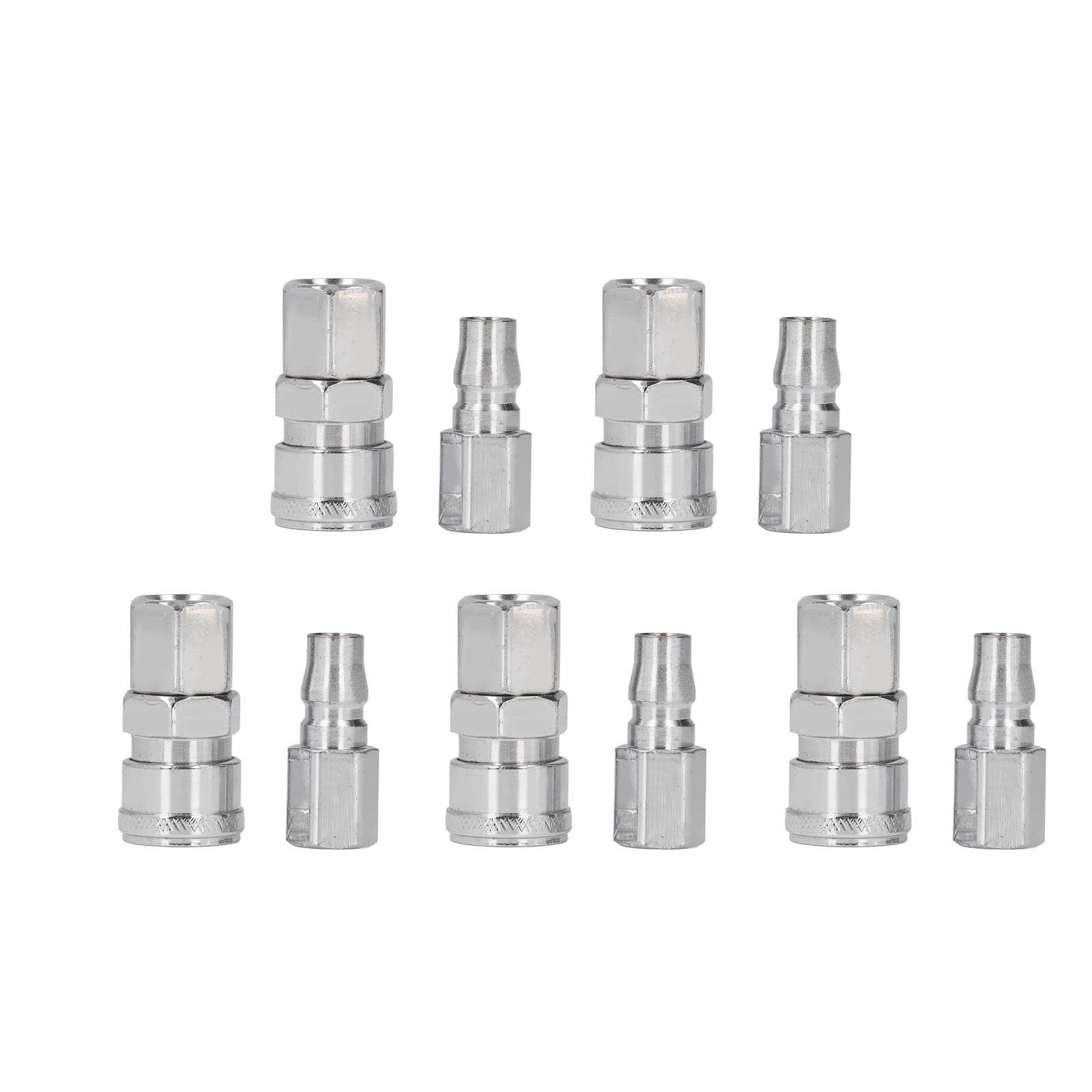 Agatige 5-teiliges Luftkupplungs-Pneumatik-Schnellkupplungs-Stecker-Set aus Edelstahl für Kompressoren, Druckluftwerkzeuge, pneumatische Automatisierungsgeräte (1/4 Innendraht (SF+PF-20)) von Agatige