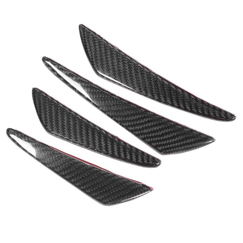 Auto-Stoßstangenlippe, 4-teiliges Set Splitter Frontspoiler Air Knife Universal Carbon Fiber Bumper Canards Lip Spoiler von Agatige