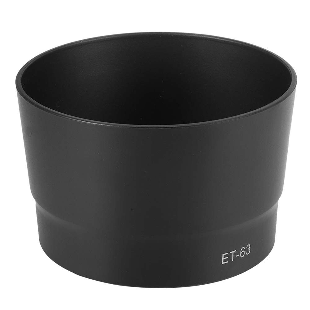 Kunststoff-Gegenlichtblende, ET63 Gegenlichtblende, Kamerahalterung, Kunststoff, Schwarz, passend für EFS 55 mm bis 250 mm f4 bis 5,6 is Kameraobjektiv von Agatige