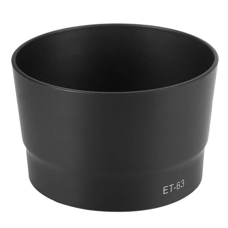 Kunststoff-Gegenlichtblende, ET63 Gegenlichtblende, Kamerahalterung, Kunststoff, Schwarz, passend für EFS 55 mm bis 250 mm f4 bis 5,6 is Kameraobjektiv von Agatige