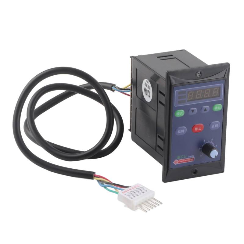 Motor Speed ​​Controller, AC 220.0 V 6 bis 200W Digital Speed ​​Controller -Einheit für Elektromotor mit Überlastschutzschalter (120W-Schnittstelle (6-Pin)) von Agatige