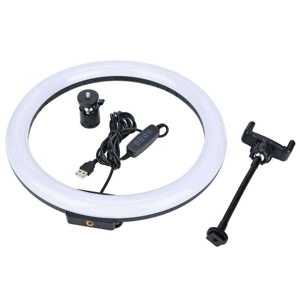 Ringlicht, TPD668 12 W 12 Zoll 160 LEDs Dimmbares Ringlicht LED-Kreislichter Laptop 3200 K-5600 K Für Make-up, Live-Stream Mit Kugelkopf-Telefonclip von Agatige