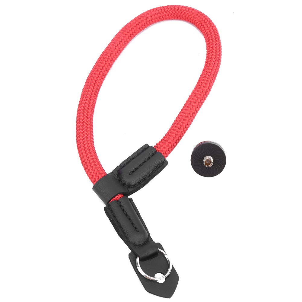 Stabilisator-Lanyard, Nylon-Sicherheitsgurt-Lanyard mit 1/4-Zoll-Schraube für 4 Hand-Kugelkopfstabilisatoren, spiegellose Kameras, Telefon-Gimbal-Stabilisator (Red) von Agatige