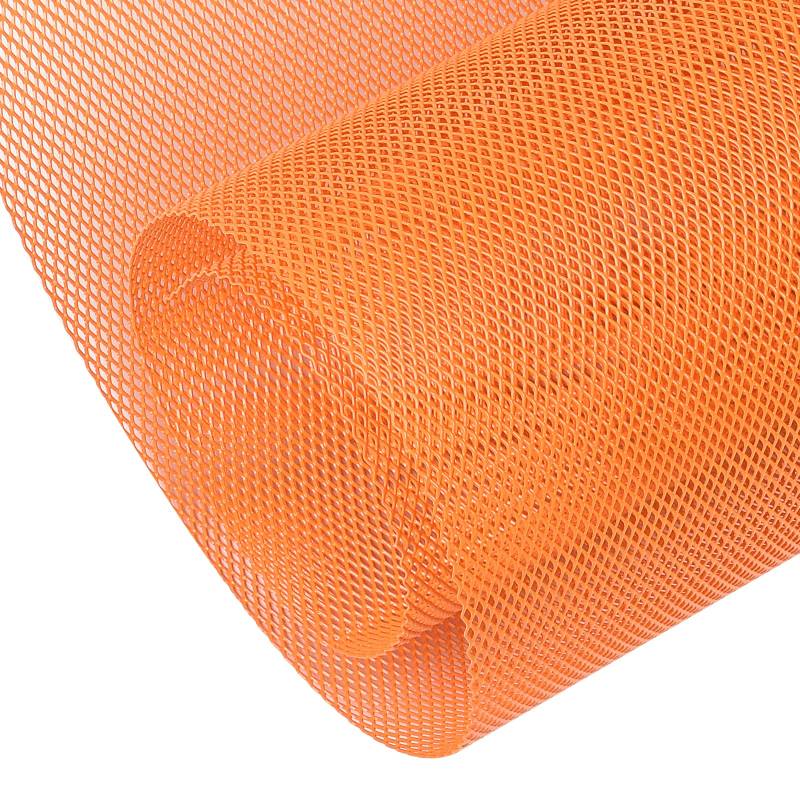 AggAuto 100×33cm Orange Renngitter, 3×6mm Raute Lochgröße, Aluminiumlegierung Streckgitter, Race Gitter, universell passendes automotive Kühlergitter von AggAuto