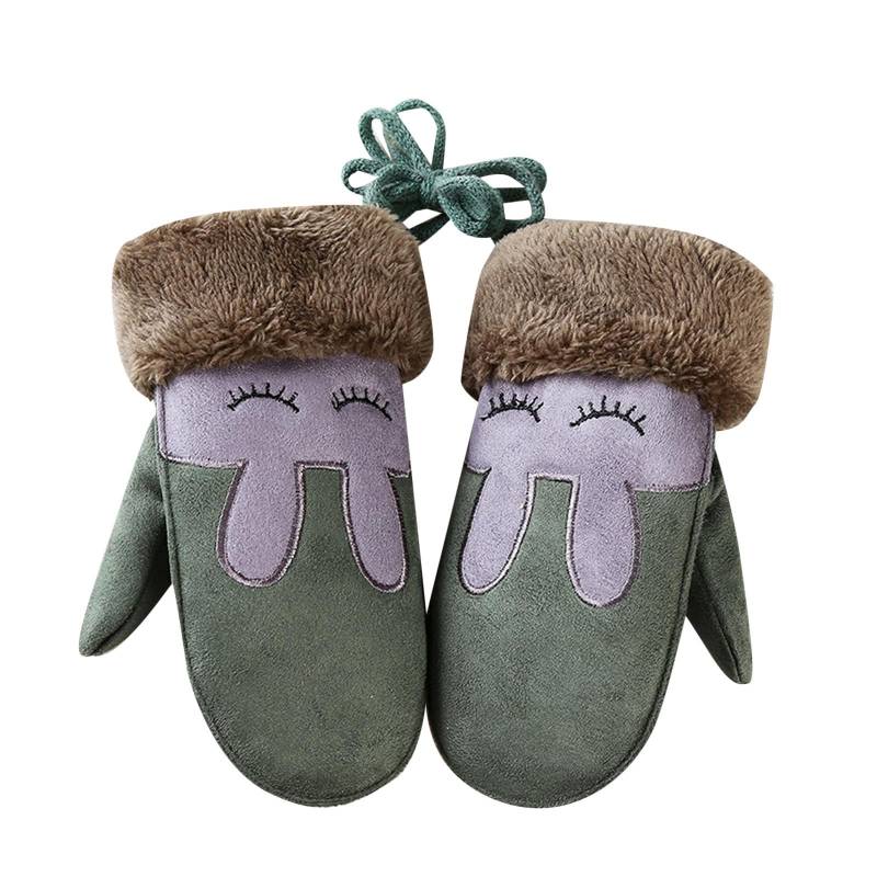 Ahagogo 3-10 Jahre Handschuhe Kind Mädchen Fäustel Handschuh Baby Fäustlinge Winter Gefütterte Fäustlinge Outdoor Schnee Handschuhe für Kleinkinder Fäustling Fleece von Ahagogo