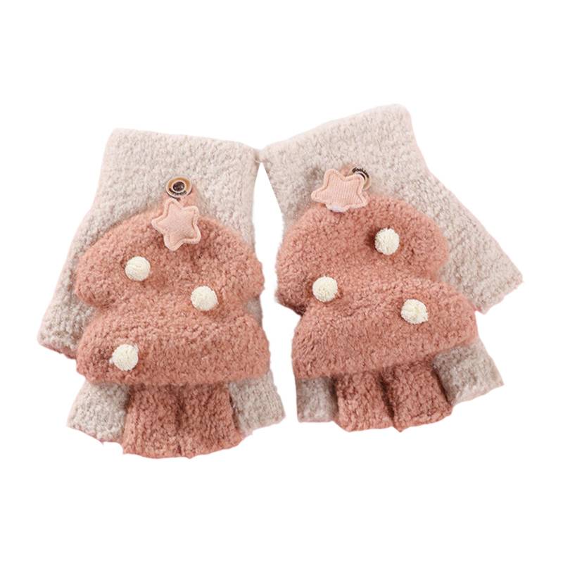 Ahagogo Handschuhe Kinder Winter Fingerlose Handschuhe Warme Winterhandschuhe Fäustlinge Fingerhandschuh Herbst und Winter Kleinkind Handschuhe für 2-6 Jahre alt Mädchen von Ahagogo