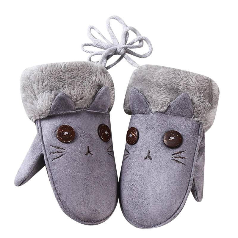 Ahagogo Unisex Kinder Fäustlinge mit Daumen Fäustel Handschuh Baby Fäustlinge Winter Gefütterte Regen Fäustlinge Outdoor Schnee Handschuhe für Kleinkinder 3-10 Jahre Stirnbänder Fingerhandschuhe von Ahagogo