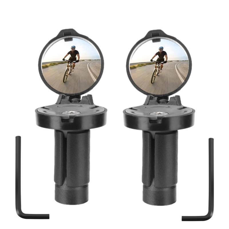 2 Stück Fahrradspiegel,HD 360° Drehbar & Klappbar Fahrrad Rückspiegel,Fahrradspiegel Klappbar,Fahrrad Spiegel,Fahrradspiegel Für Lenker 16-22 mm von Ahaimy