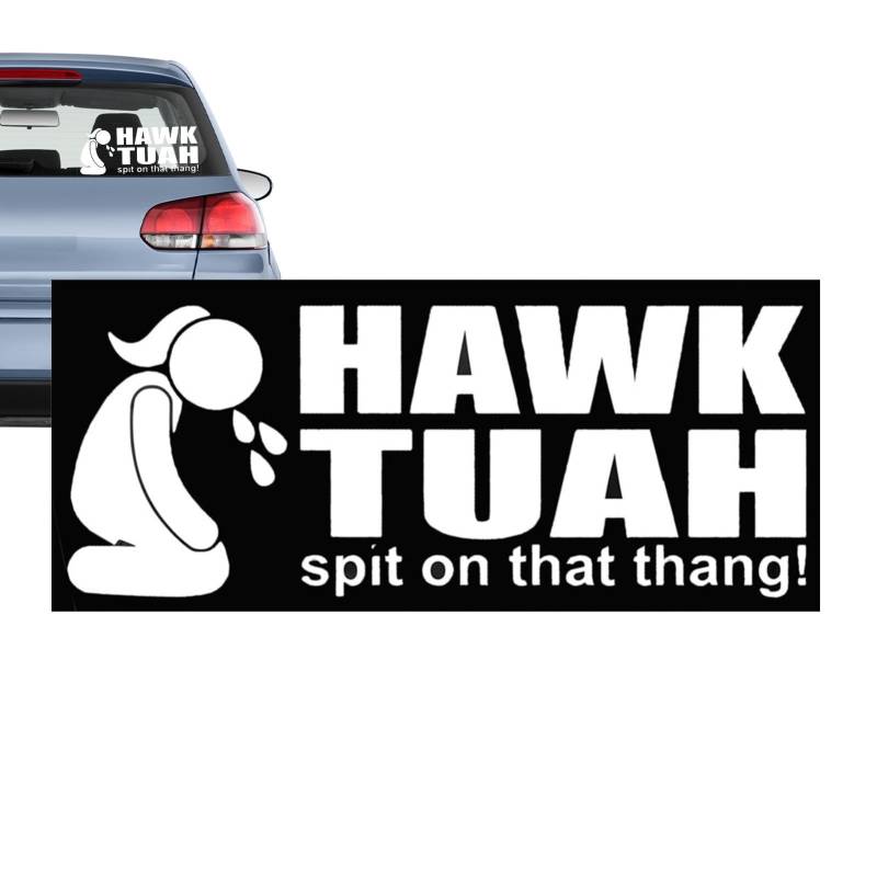 Tuah Aufkleber | Lustige Autoaufkleber | H-awk Touah Spit That Thing Aufkleber | H-awk Tuah Auto Aufkleber | Fensterornament Für Autofenster, Laptops | Kreditkarten Aufkleber H-awk Tuah von Ahuuen