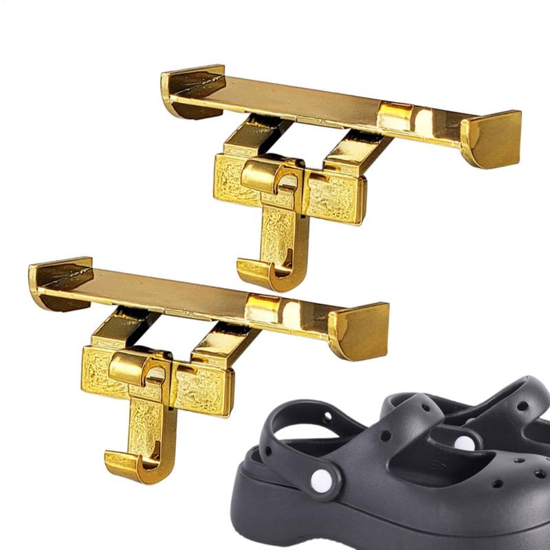 Schuh Spoilerflügel – 1 Paar Spoilerflügel Für Schuhe | Lustige Schuhe Heckflügel De-KOR Autoflügel Charm Für Schuhe | Clogs Schuhe Heckflügel Schuhdekorationen Für Autoliebhaber (Gold) von Aibyks