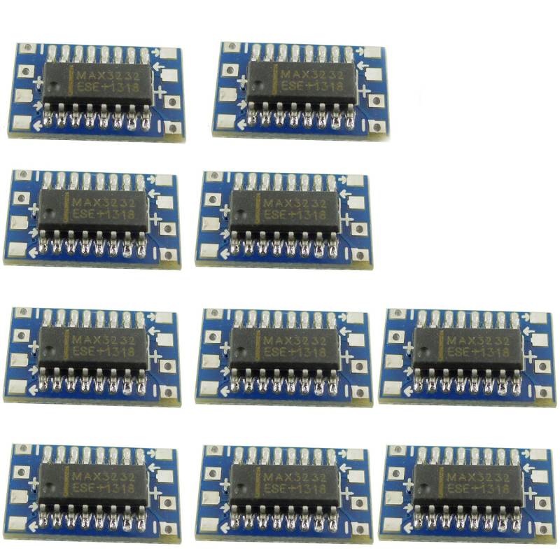 Aihasd 10 Stück Mini RS232 zu TTL MAX3232 zu TTL Konverter Modul Board Level Converter Board Serial Port Konverter Board von Aihasd