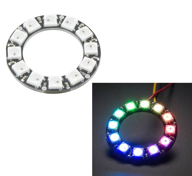 Aihasd 12 Bits 12 X WS2812B Modul WS2812 5050 RGB LED Ring Lampe Licht Mit integrierten Treibern Für Arduino von Aihasd