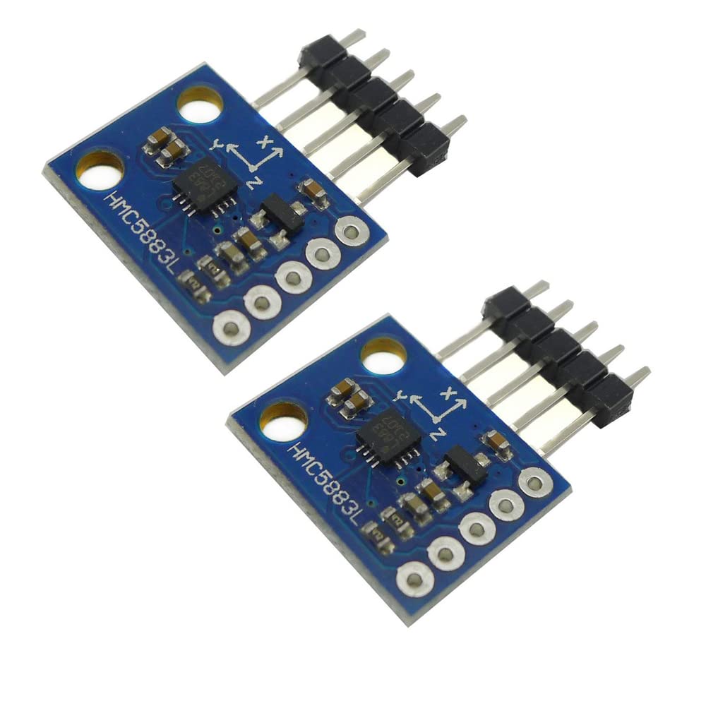 Aihasd 2 Stück GY-273 HMC5883L Triple Axis Kompass Magnetometer Sensor Modul 3 V-5 V für Arduino von Aihasd