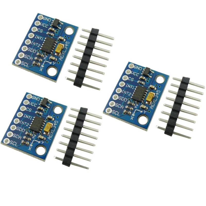 Aihasd 3 Stück GY-291 ADXL345 Digitales 3-Achsen Accelerometer Schwerkraft Beschleunigung Neigungsmodul IIC/SPI Übertragung von Aihasd