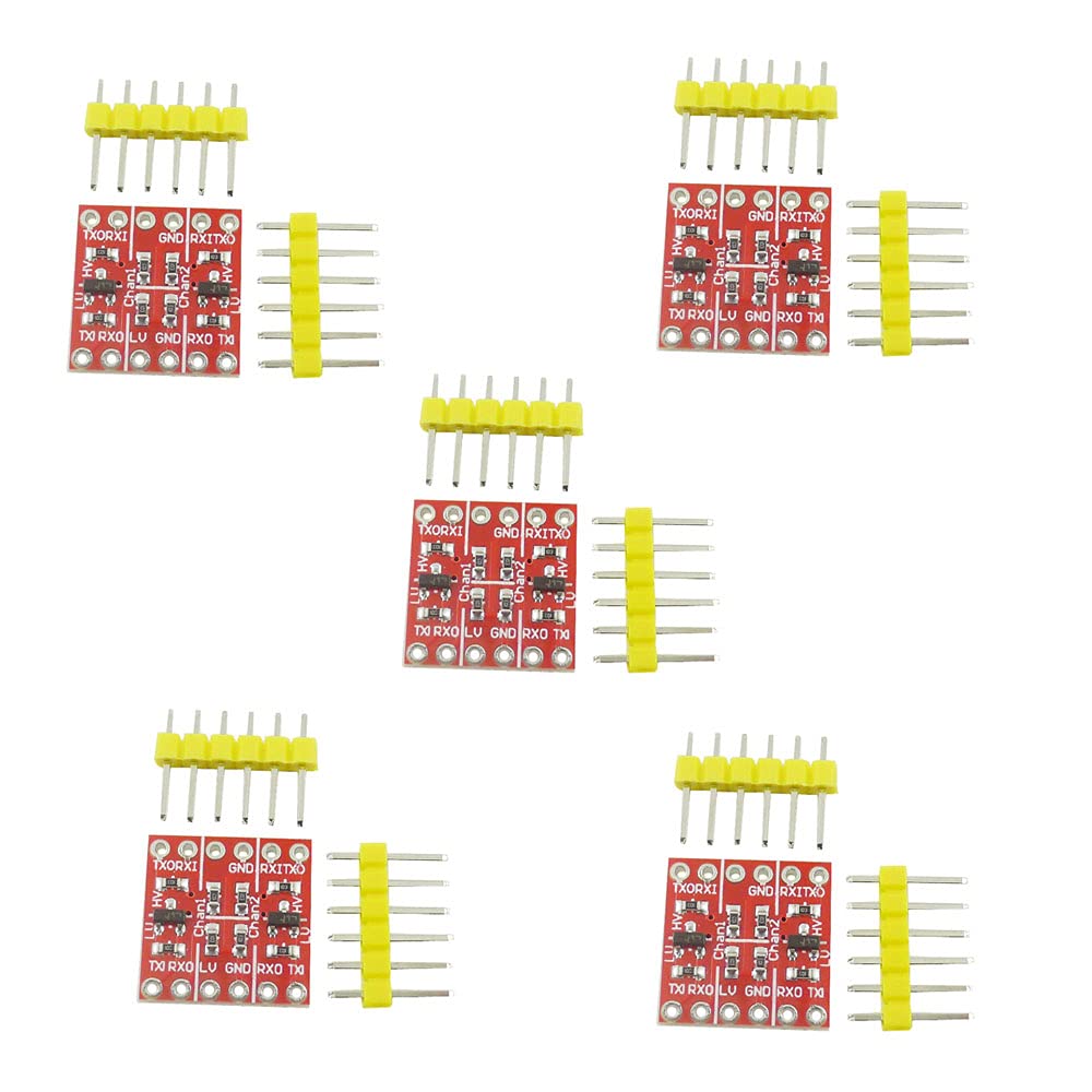 Aihasd 5 Stück 2 Channel IIC I2C Logikebene Konverter Bidirektionale Konvertierung Bidirektionales Modul 3,3V auf 5V Umschalter von Aihasd