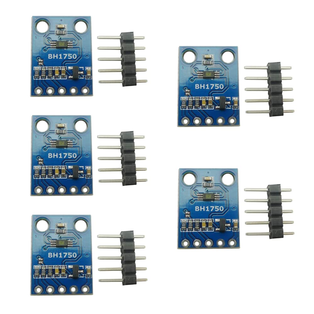 Aihasd 5 Stück GY-302 BH1750 Digitaler Lichtintensitäts-Sensor Modul Licht Sensor Helligkeitsensor Beleuchtungsmodul 3V-5V Für Arduino von Aihasd