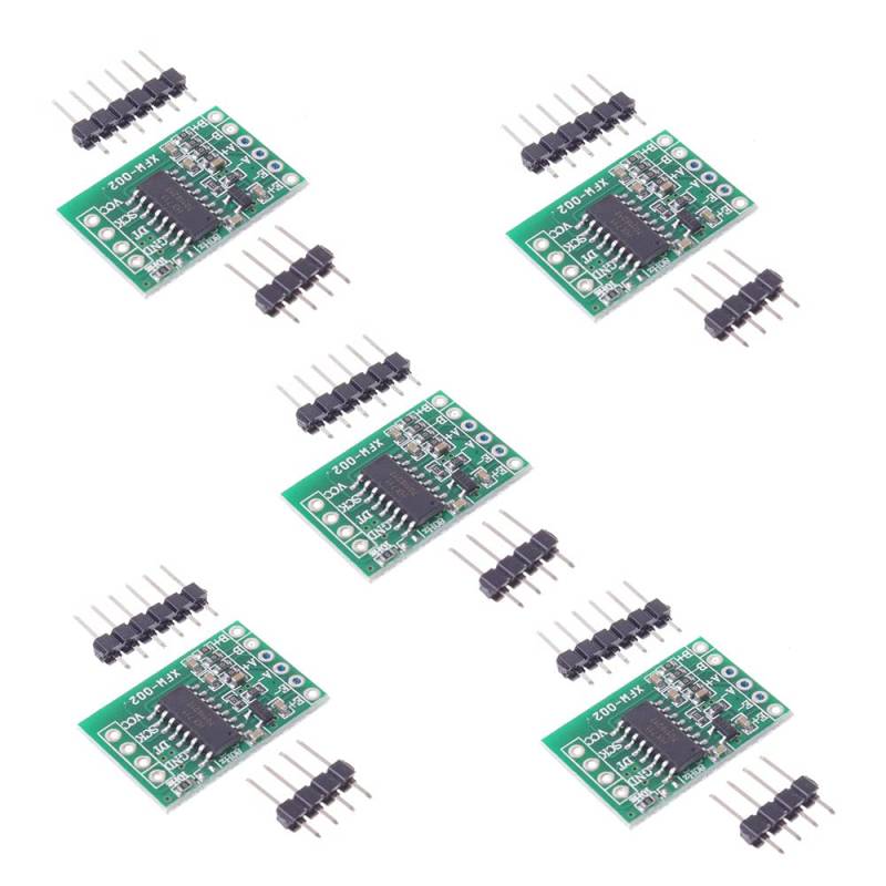 Aihasd 5PCS HX711 Wägesensors AD Modul Dual Channel 24 Bit A/D Wandlung Abschirmung von Aihasd