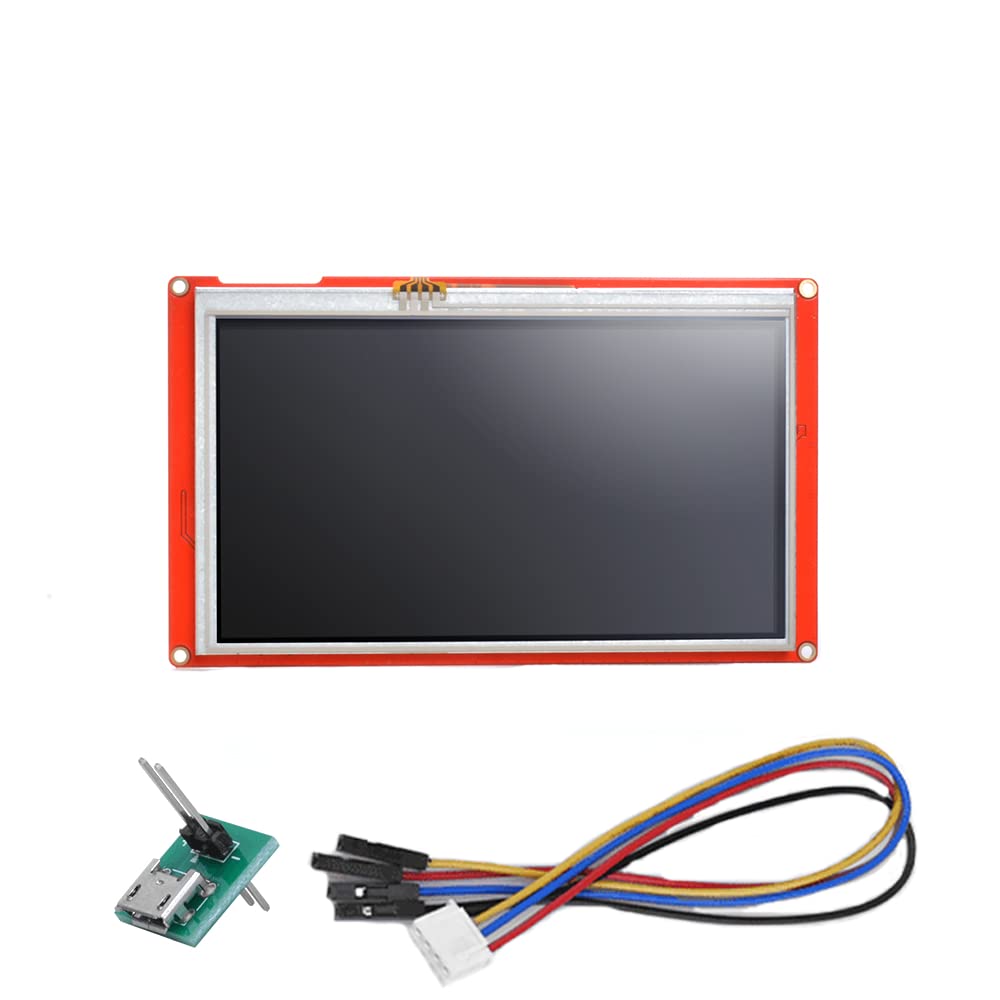 Aihasd 7.0" NX8048P070 Nextion Intelligent HMI USART UART Serial TFT LCD Module Display Resistive Touch Panel Screen Pannel Resistiver Touchscreen-Bildschirm (NX8048P070-011R) von Aihasd