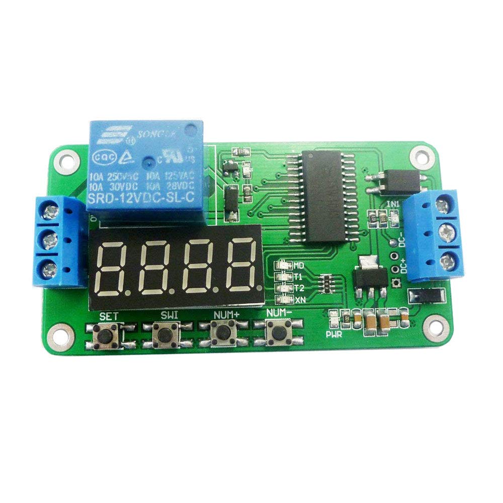 Aihasd DC 12V Multifunction Self-lock Relay Module PLC Cycle Timer Modul Delay Time Switch von Aihasd