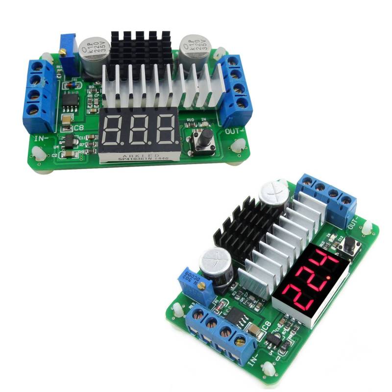 Aihasd DC-DC LTC1871 Step Up Converter 3.5-30V 100W Boost Power Supply Modul With Red LED Voltmeter von Aihasd