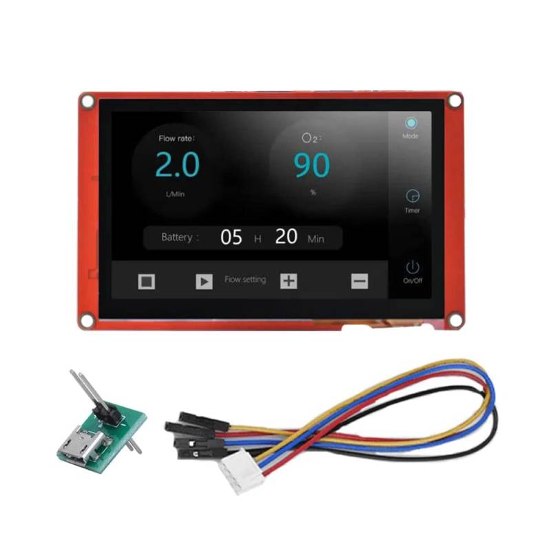 Aihasd Nextion Display Intelligent 4,3” Zoll Kapazitives Touchscreen 480x272 Serielle LCD-TFT HMI Display Modul NX4827P043-011C Unterstützt Audio Video von Aihasd