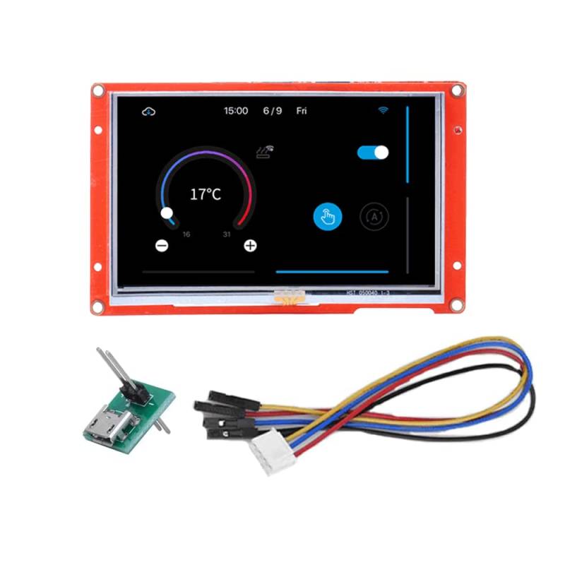 Aihasd Nextion Display Intelligent 5 Zoll Kapazitives Touchscreen 800x480 Serielle LCD TFT HMI Anzeigemodul NX8048P050-011C Unterstützt Audio Video von Aihasd