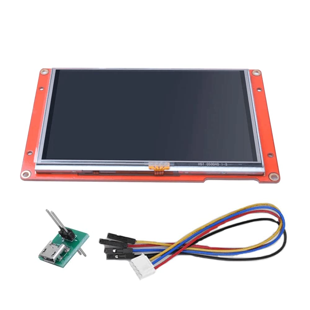 Aihasd Nextion Display Intelligent 5 Zoll Resistives Touchscreen 800x480 Serielle LCD TFT HMI Anzeigemodul NX8048P050-011R Unterstützt Audio Video von Aihasd