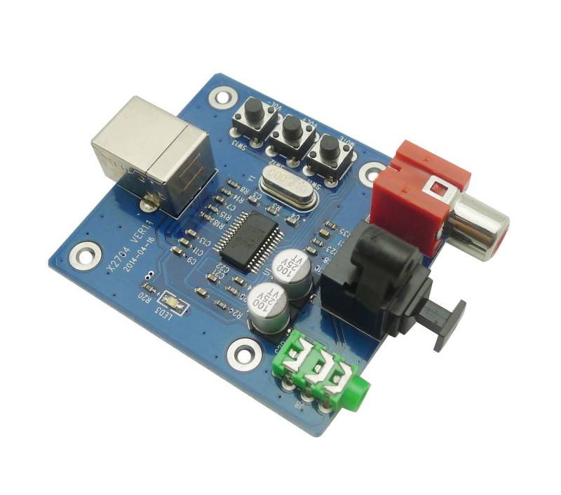 EasyWordMall PCM2704 USB DAC to S/PDIF Sound Card Decoder Board 3.5mm Analog Output F/PC von Aihasd