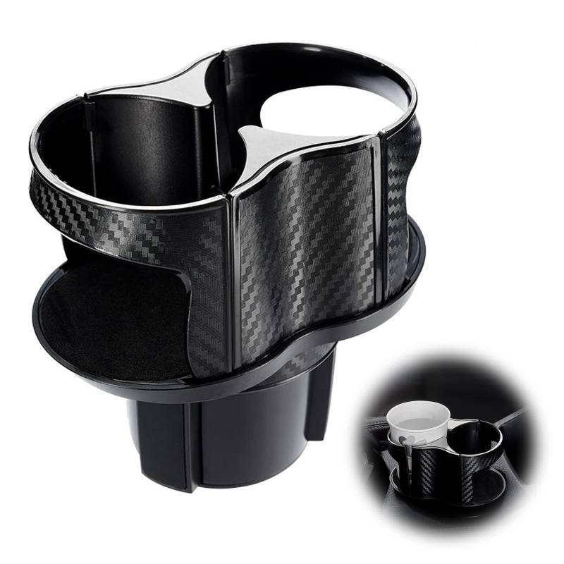 Aiishow 1 stücke Multifunktionale Auto Cup Holder, Multifunktion 2 in 1 Autositz Gap Organizer Aufbewahrungsbox, Wasserflasche Doppel Tasse für PKWWasser, Kaffee, Flaschen von Aiishow