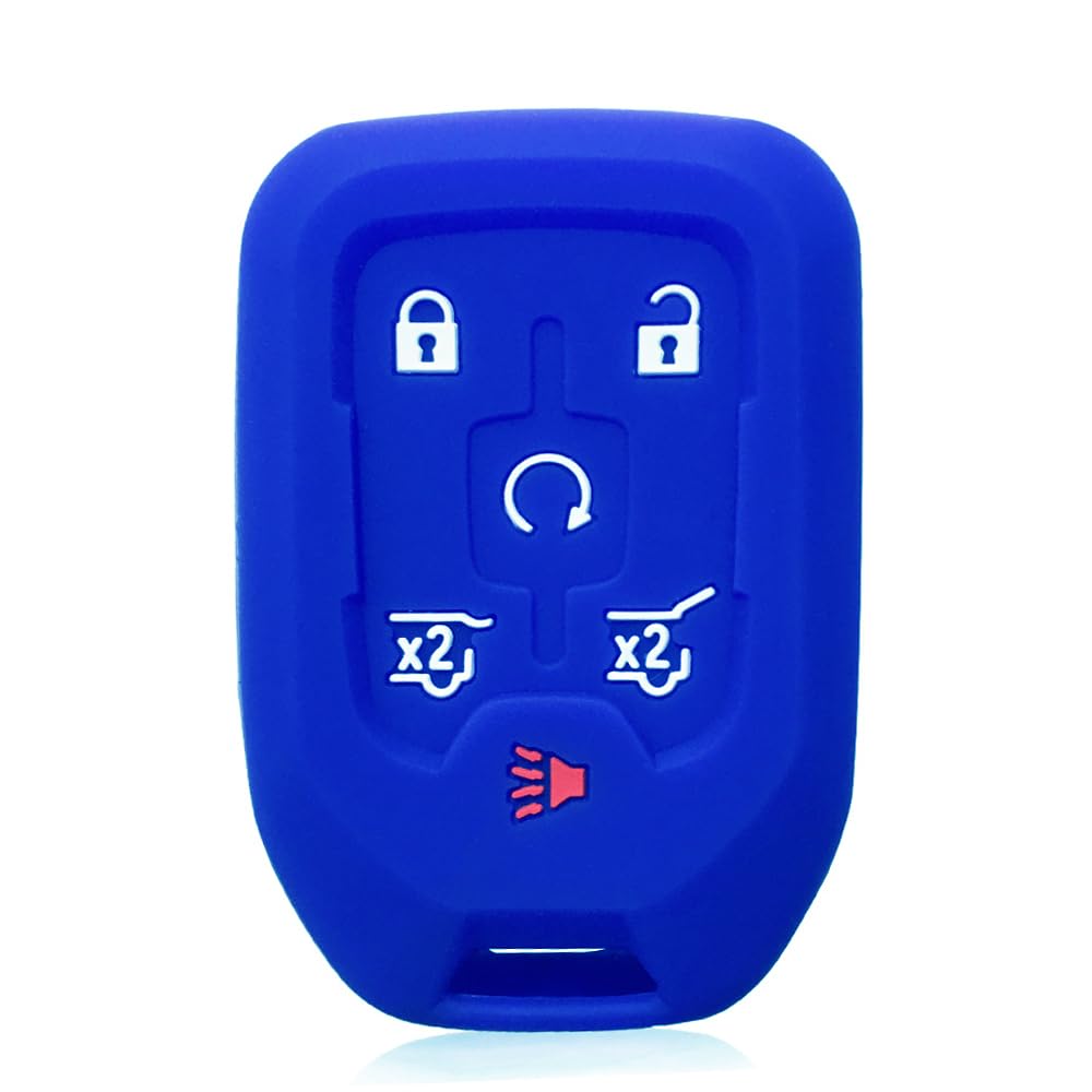 Aikchi für GMC Granite Jimmy Graphyte Schlüsseletui Smart Remote Autoschlüssel Etui Weiches Silikon Autoschlüssel Schutzhülle (Blau) von Aikchi