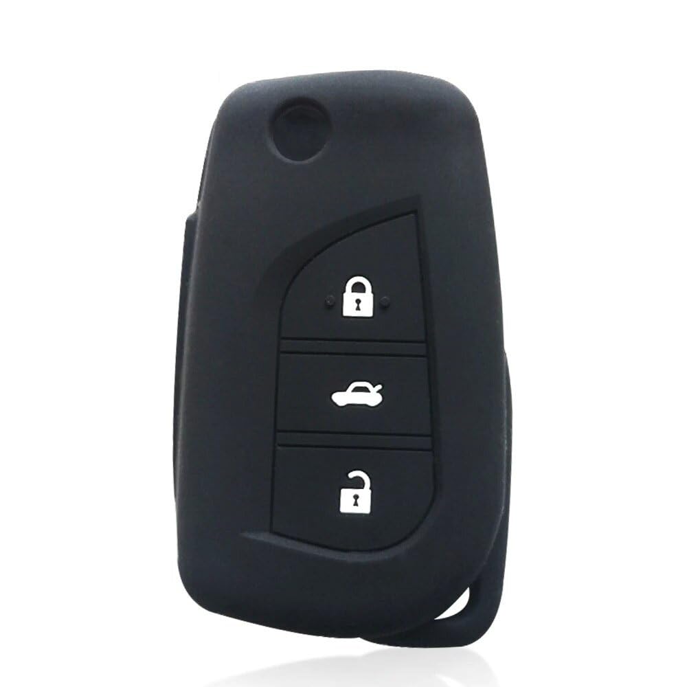 Aikchi für Toyota Avalon Allion Remote Key Case Silikon-Schlüsselabdeckung Auto Key Shell Fob Cases (Schwarz) von Aikchi