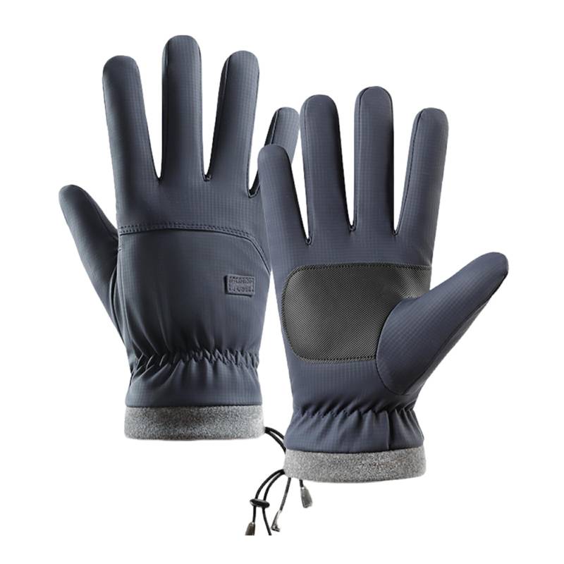 Ailan Multifunktionale Outdoor Winterhandschuhe mit Vollhand Touchscreen, Herren Schneehandschuhe, verdickt mit Samt im Winter ABS, Blau von Ailan