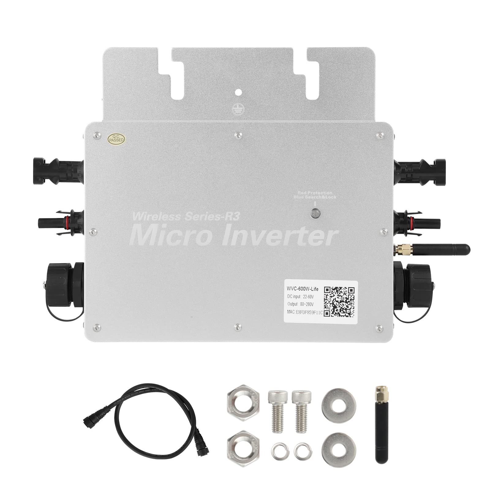 Ailao Wechselrichter 600w, MPPT-Mikro-Solar-Wechselrichter, 600w Wechselrichter mit WiFi-Handy-Überwachungssystem, WVC-600W von Ailao