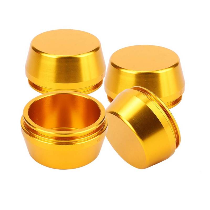 4 Stück 56 Mm/2,2 Zoll Universal-Radfelgen-Mittelkappe Nabenabdeckung Aluminium Modifiziertes Teil (Gold) von Ailgely