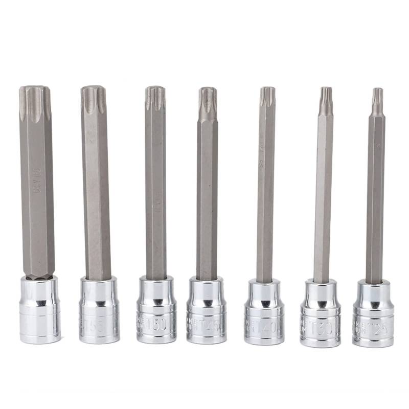 7-teiliges 3/8-Zoll-Antriebs-Lang-Torx-Stern-Bit-Steckschlüssel-Set, Praktische Aufbewahrung, US von Ailgely